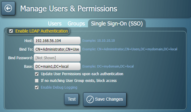 MIDAS Single Sign On (SSO) settings