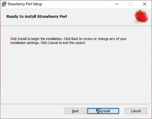 Ready to install Strawberry Perl