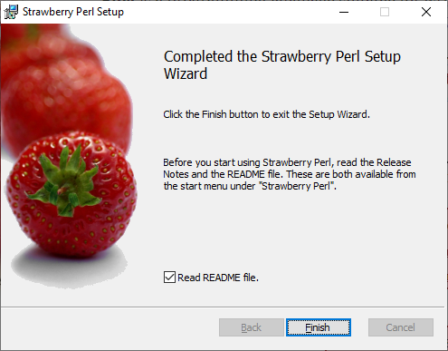 Strawberry Perl Installed