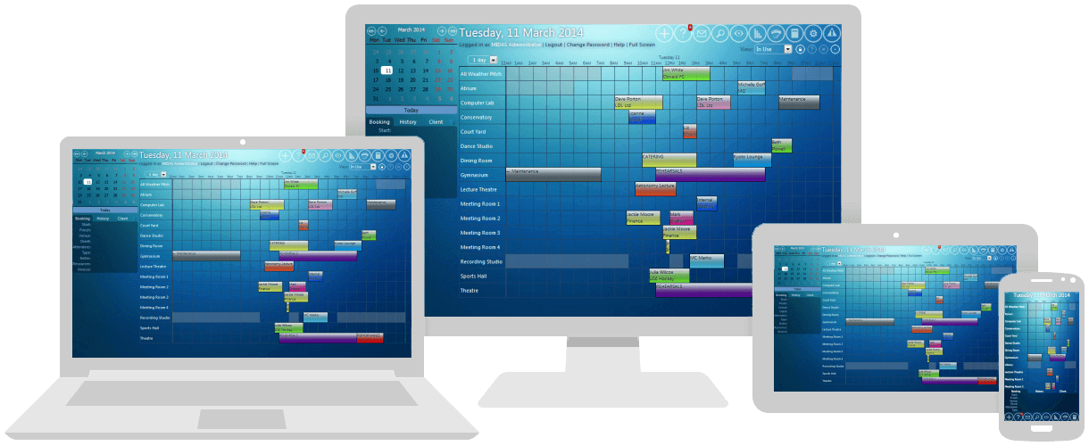 recording studio booking system software. MIDAS is available in both Cloud hosted & download/on-premises editions