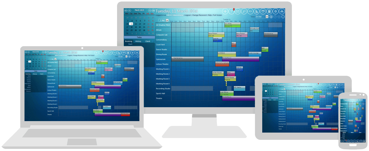 Leading web based Room Booking System & online Resource Scheduling software solution. MIDAS is available in both Cloud hosted and download/on-premises editions