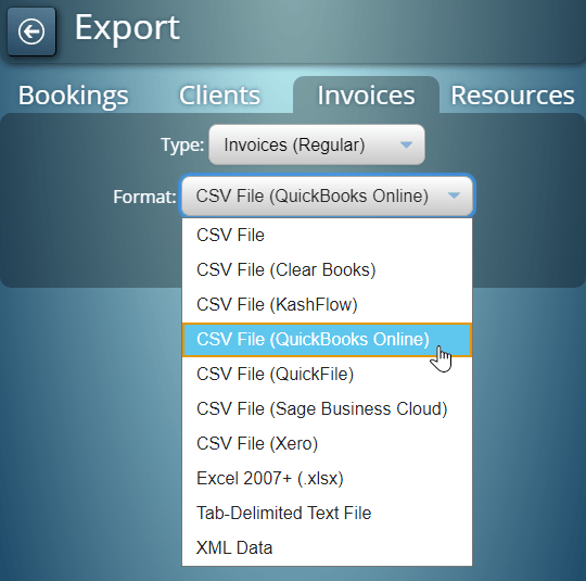 Export invoices from MIDAS to QuickBooks Online, Sage Business Cloud, Xero, and more