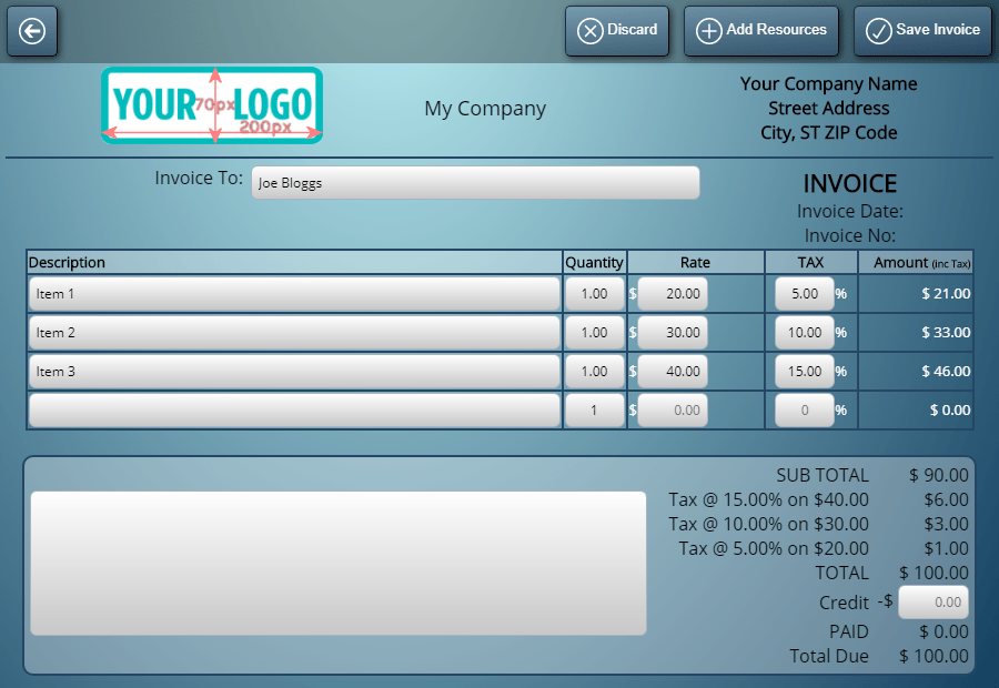 Customize your invoices in MIDAS