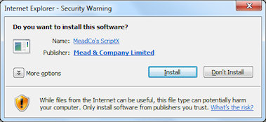 ScriptX install prompt