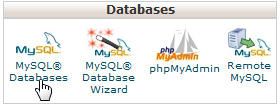 cPanel MySQL Databases