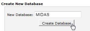 Create new MySQL Database