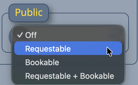 How to make a venue as public is MIDAS