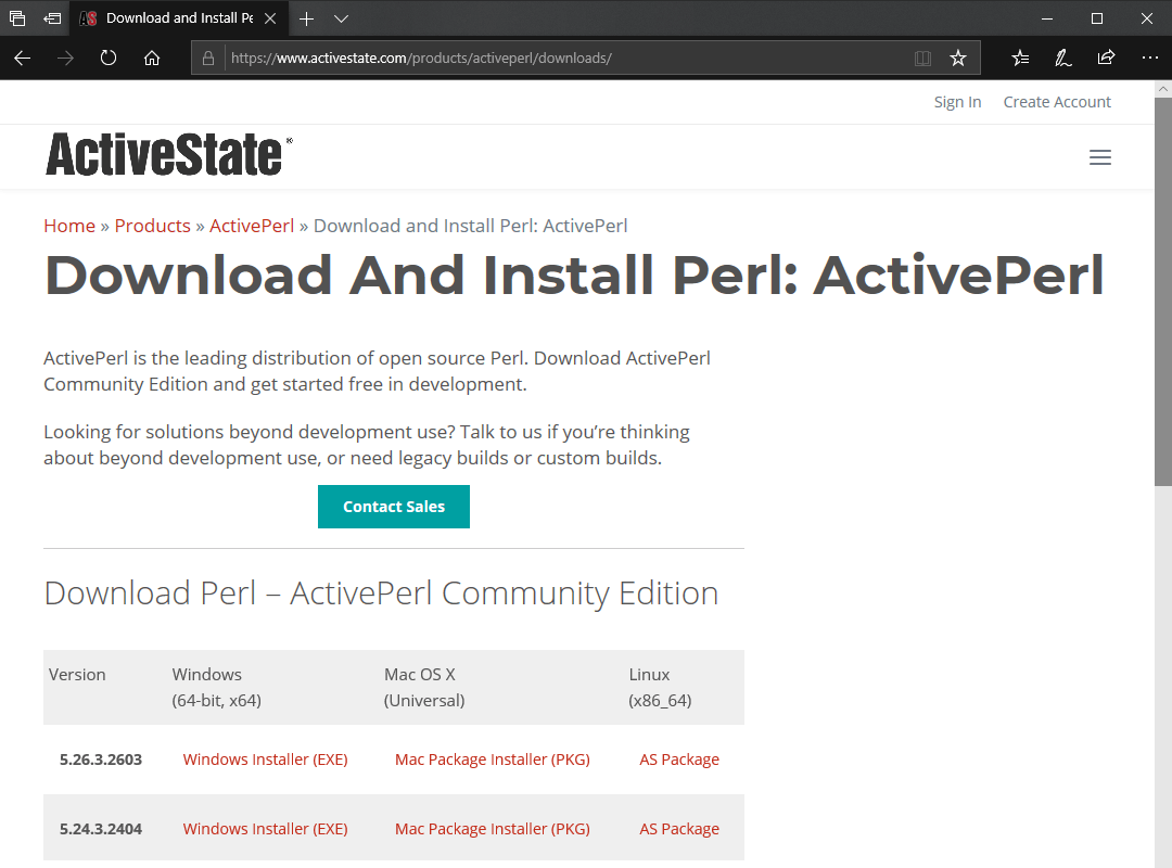 activeperl windows 10 download
