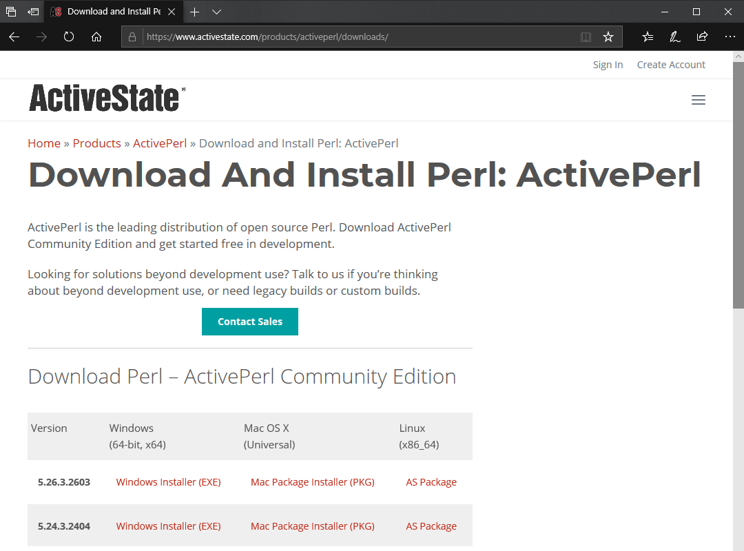 activeperl vs strawberry perl windows