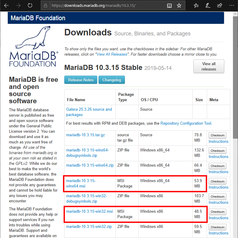 Подключение к mariadb из windows