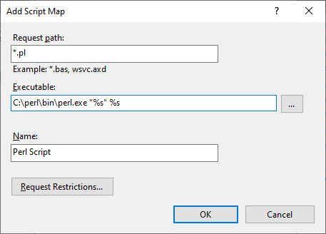 Script Mapping for Perl in IIS