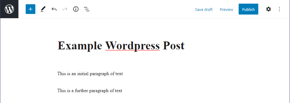 Example WordPress post