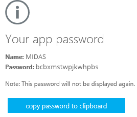 Generate an App Password in Office 365