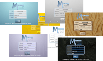 A range of visual themes for the MIDAS interface are included